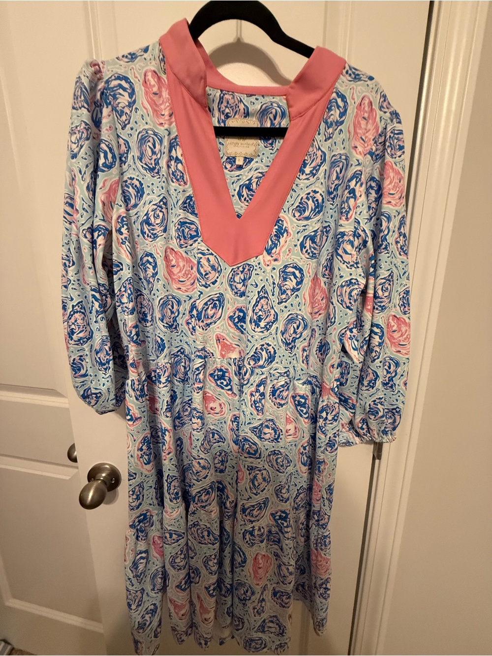 Simply Southern Blue and Pink Swirl Midi Dress